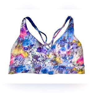 Athleta Floral Sports Bra Women’s Size Large